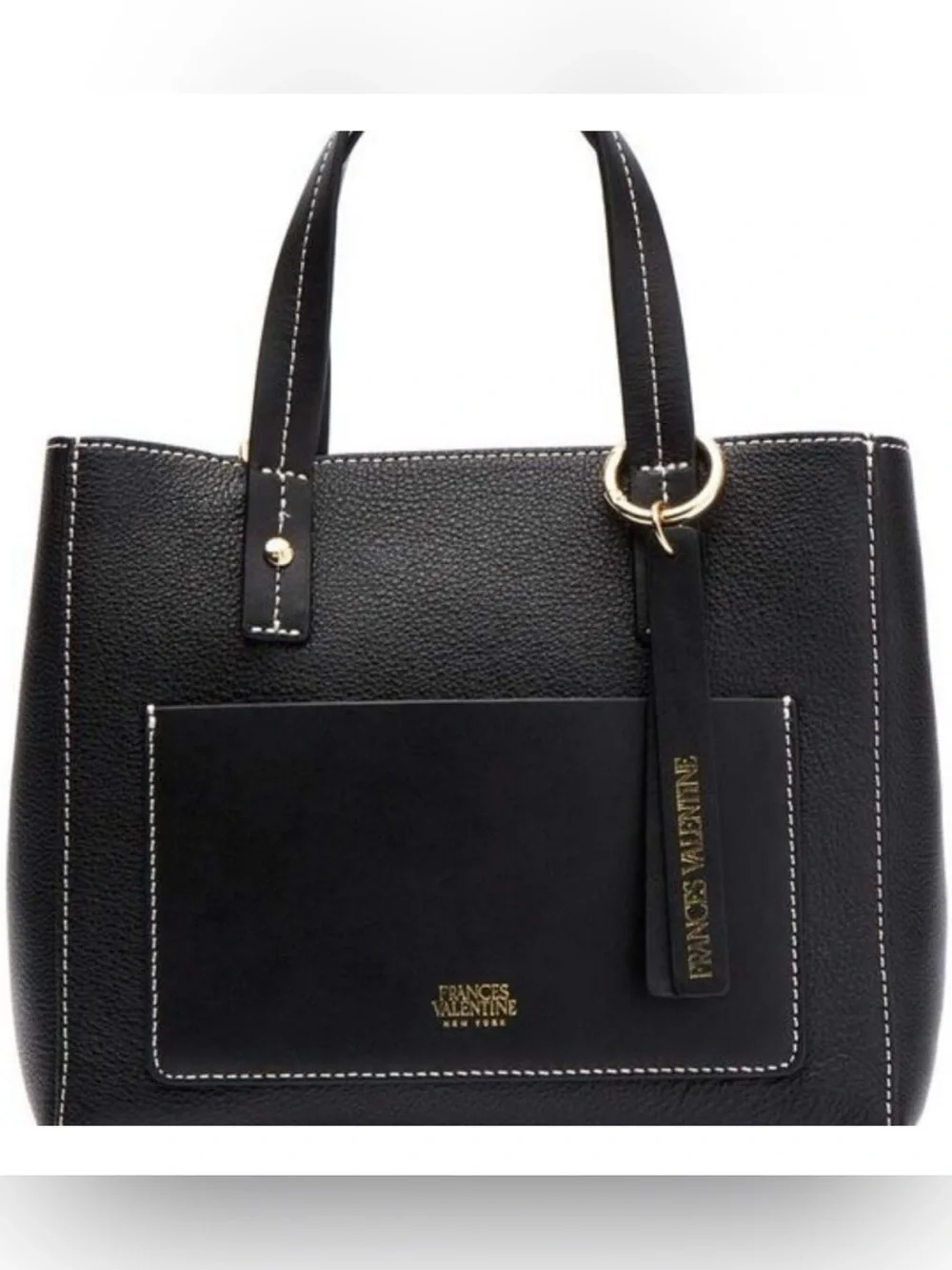 Frances Valentine Small Chloe Leather Tote Black